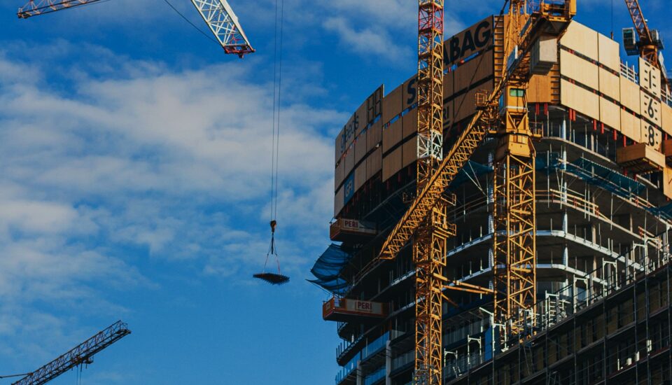 High-rise construction project supported by contract financing and trade finance solutions.